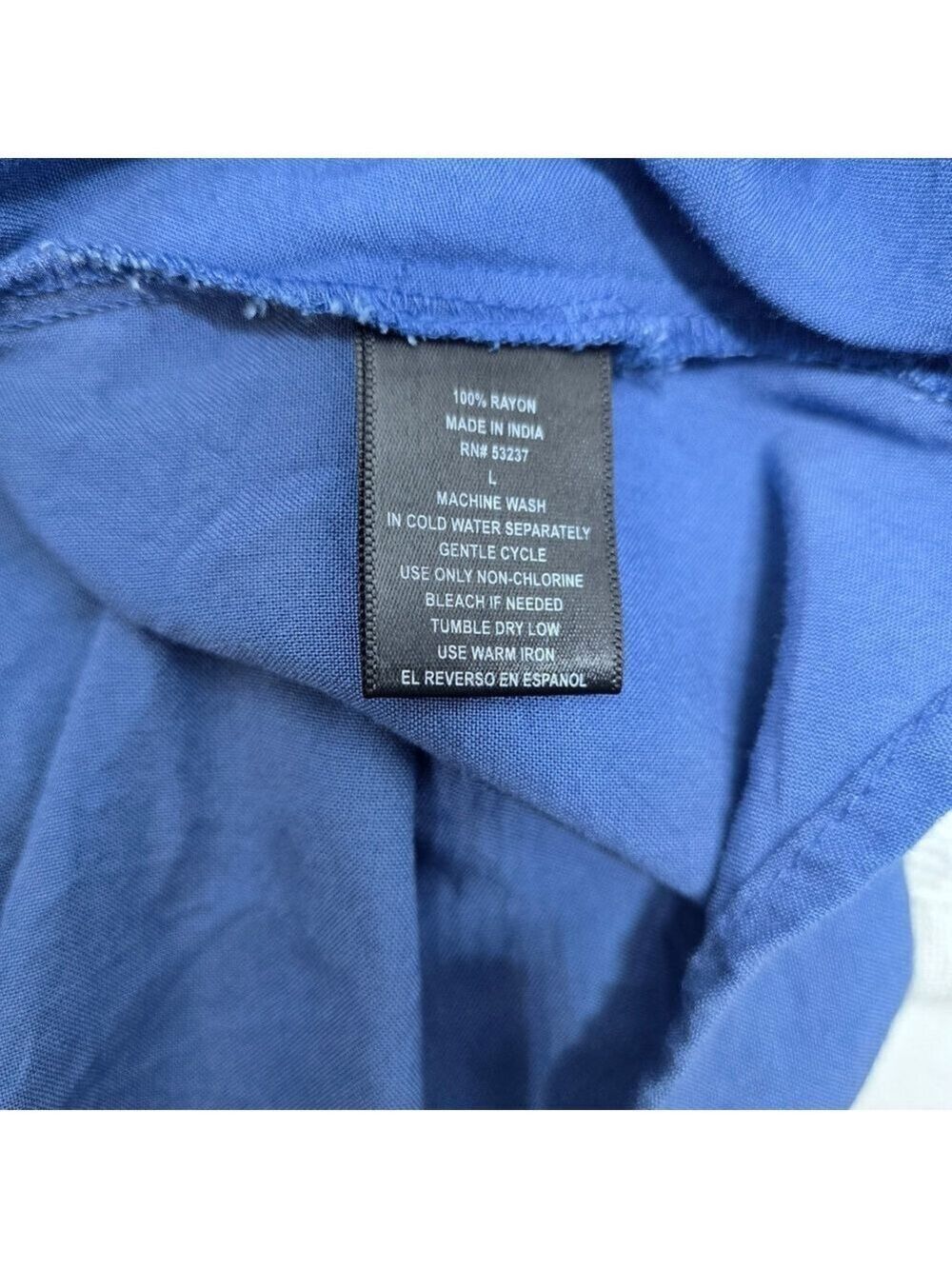 Unique Spectrum Indigo Ruffle Blouse - Picture 8 of 9